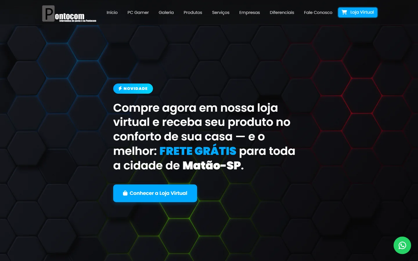 Site institucional da Pontocom Informática